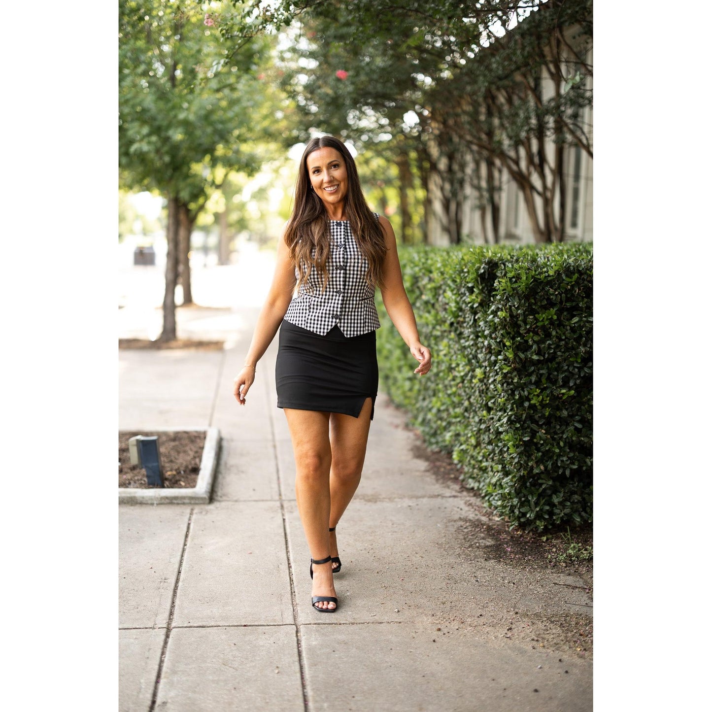 Sculpting Side Slit A-Line Skort