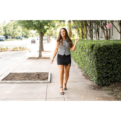 Sculpting Side Slit A-Line Skort
