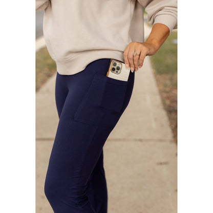 Navy Bootcut Leggings