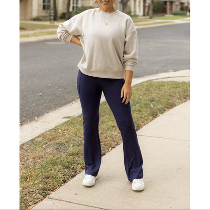 Navy Bootcut Leggings