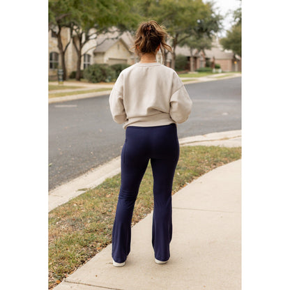 Navy Bootcut Leggings