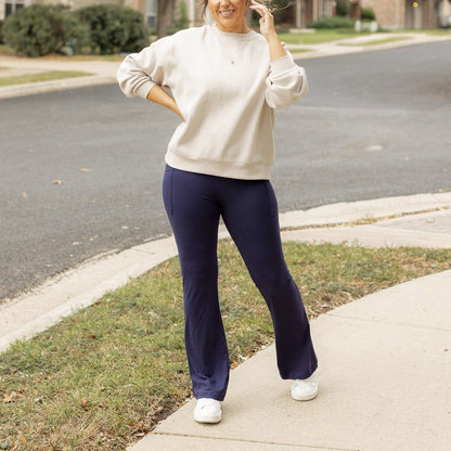 Navy Bootcut Leggings