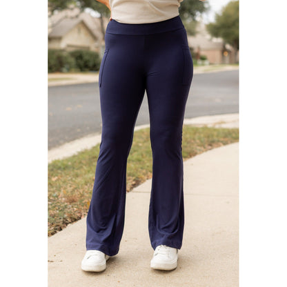 Navy Bootcut Leggings