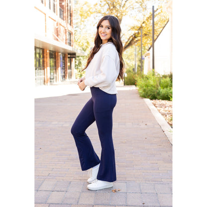 Navy Bootcut Leggings