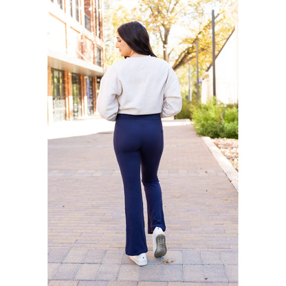 Navy Bootcut Leggings