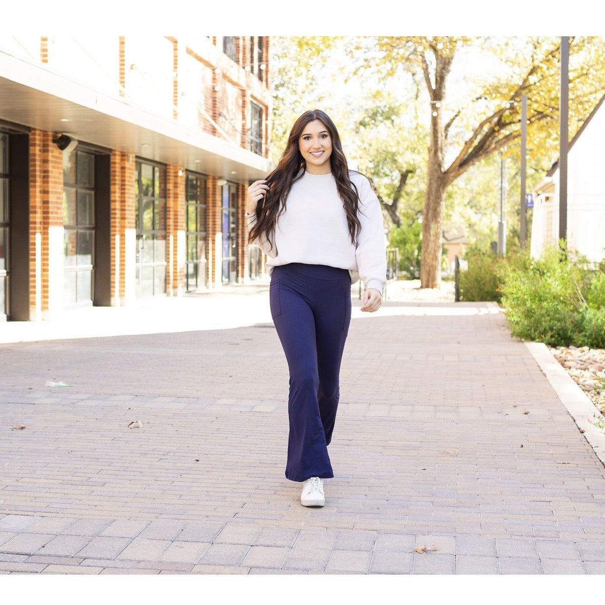 Navy Bootcut Leggings