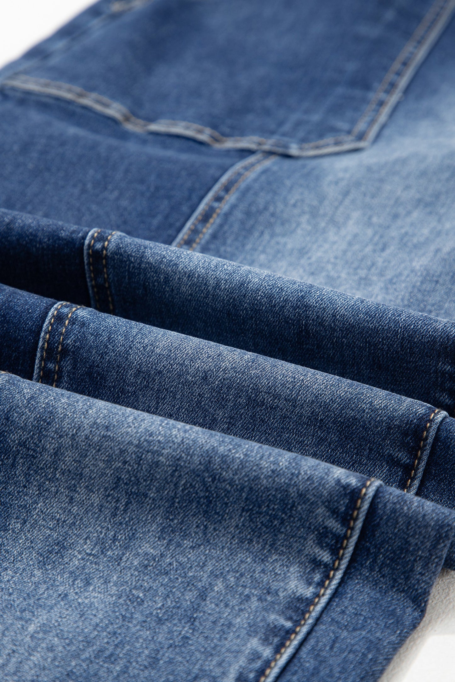 Fray Hem Wide Leg Denim Pants