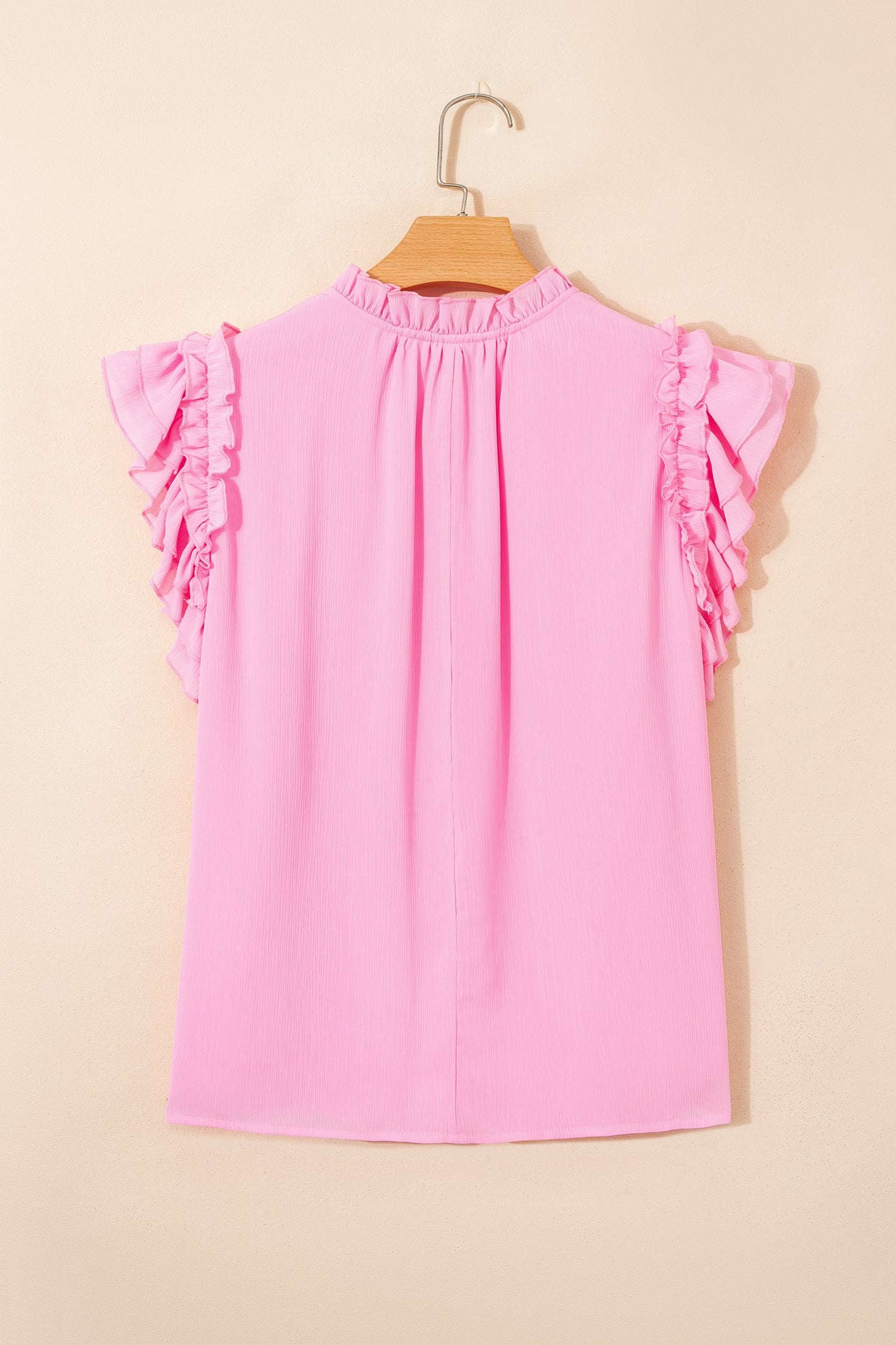 Plus Ruffle Short Sleeve Blouse