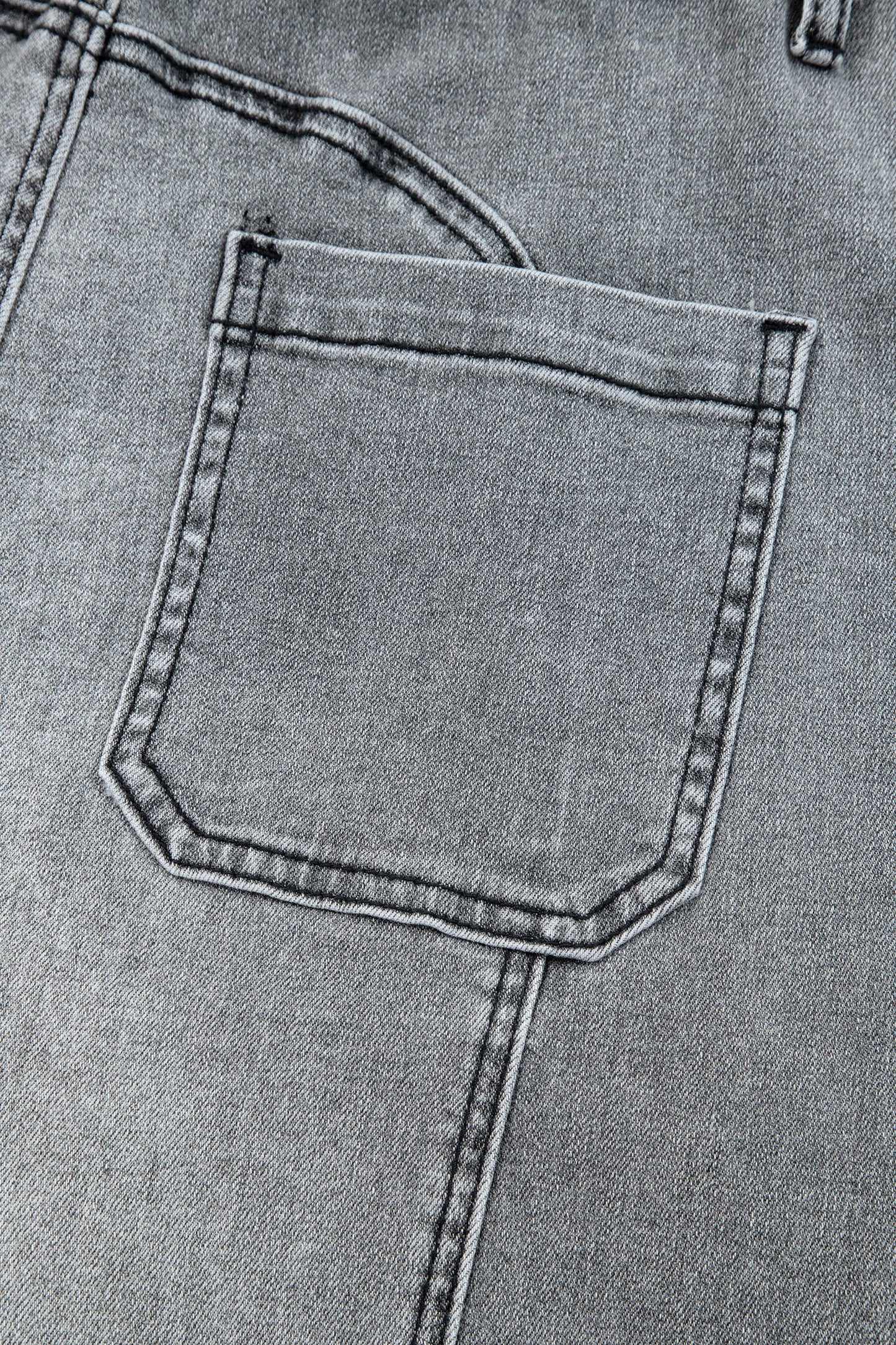 Fray Hem Wide Leg Denim Pants