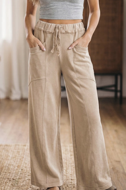 Wide Leg Drawstring Pants