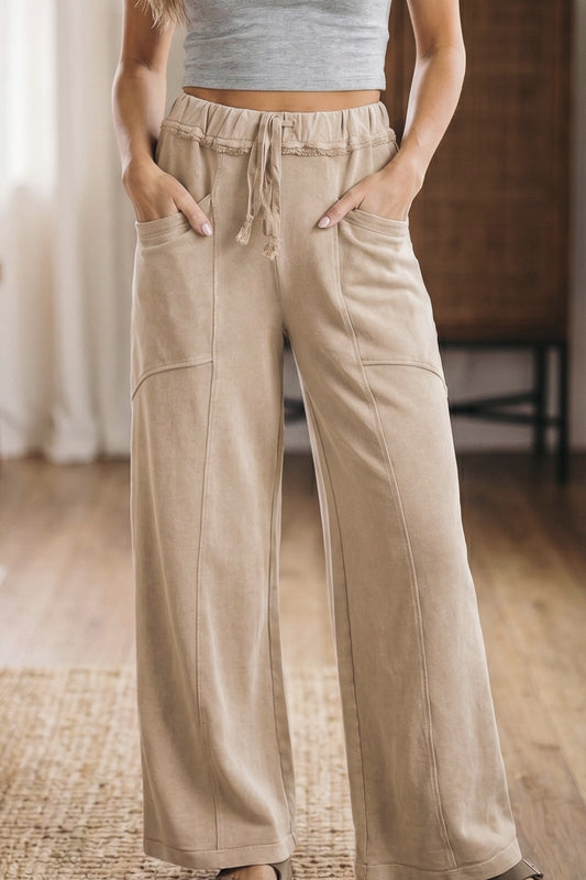 Wide Leg Drawstring Pants