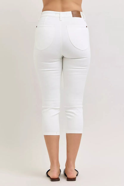 Extended Waistband Capri Pants