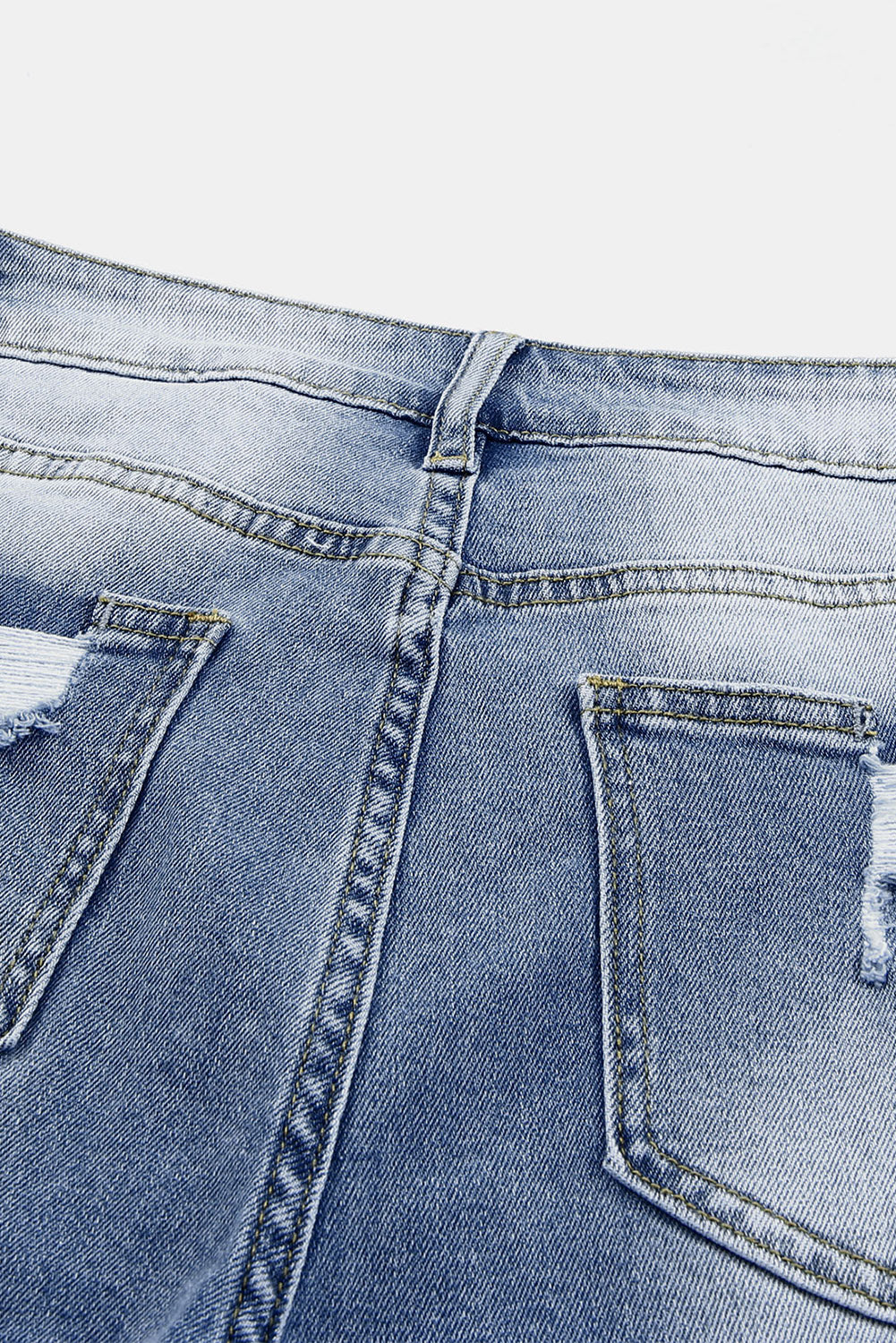 Distressed Skinny Capri Jeans