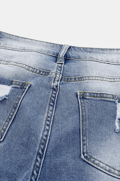 Distressed Skinny Capri Jeans