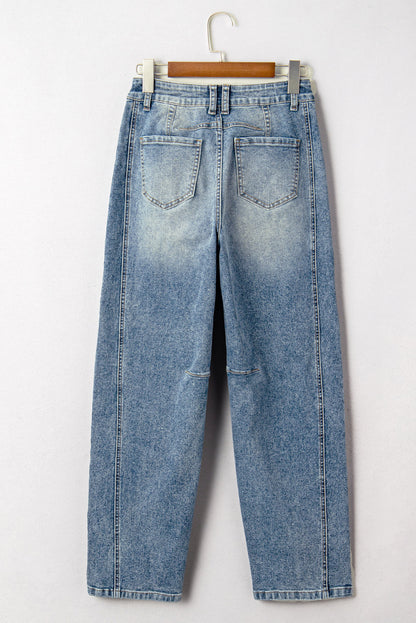 Vintage Cuffed Seam Detail Jeans