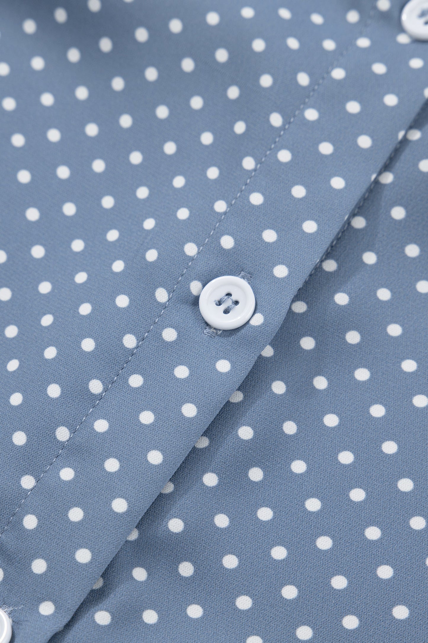 Cuffed Dot Short Sleeve Button Shirt