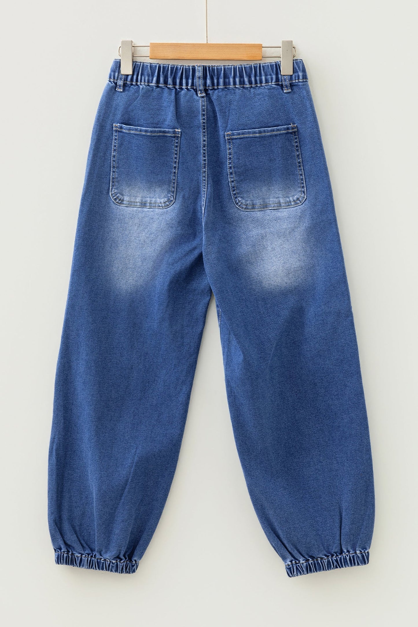 Button Fly Tapered Loose Jeans