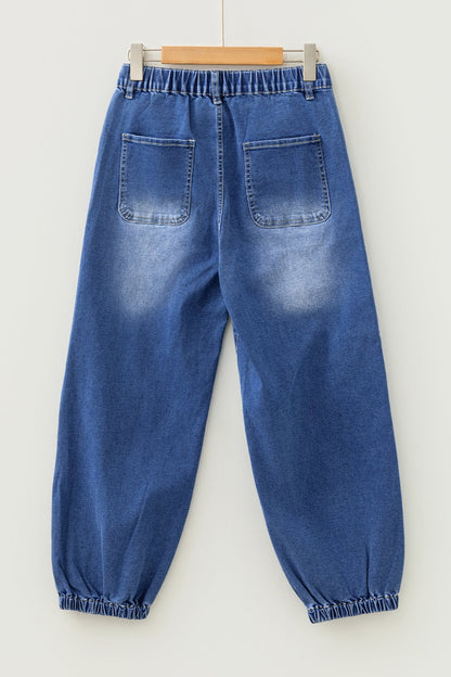 Button Fly Tapered Loose Jeans