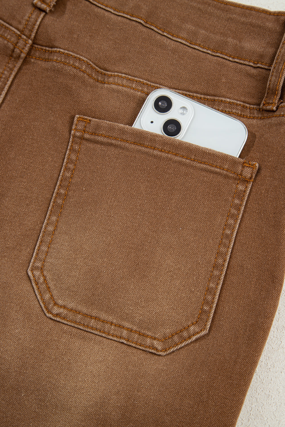 High Rise Wide Leg Jeans Chestnut Breen