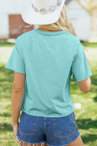 Boxy Cropped Tee Green