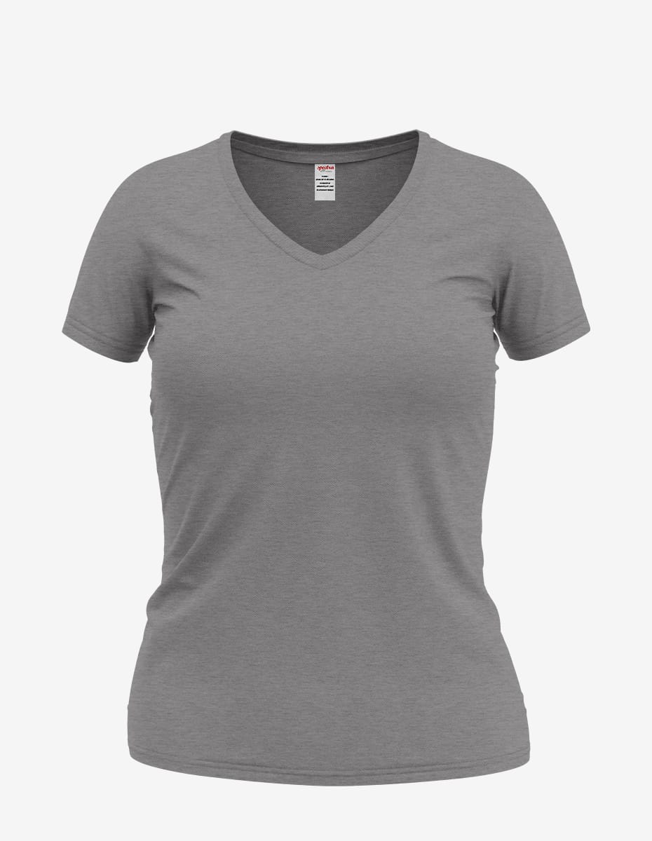 Basic Solid Heather V-Neck Tee