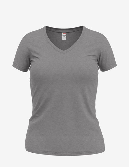 Basic Solid Heather V-Neck Tee