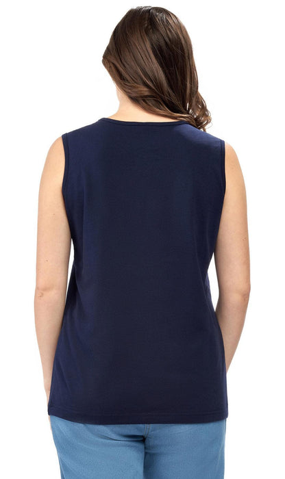Classic Sleeveless Tank Cotton Blend