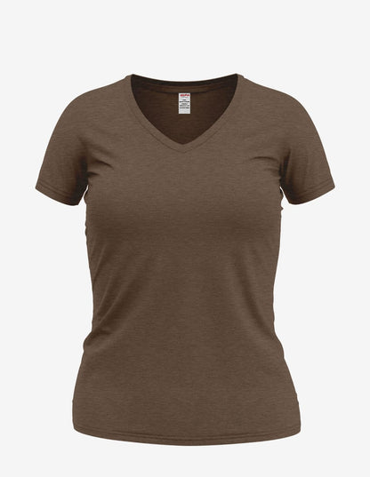 Basic Solid Heather V-Neck Tee