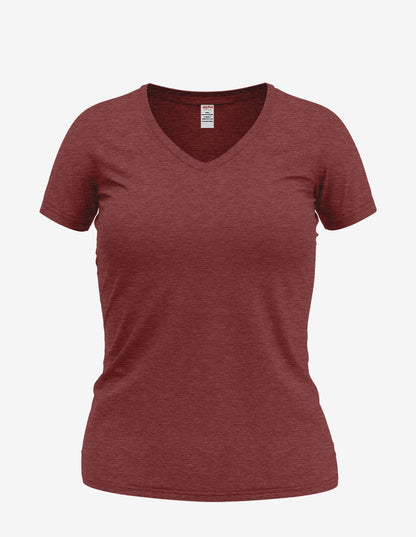 Basic Solid Heather V-Neck Tee