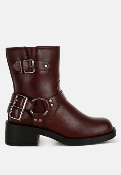 Harness Biker Boots
