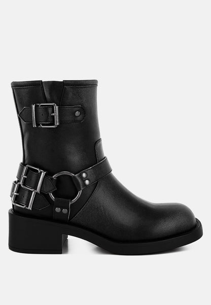 Harness Biker Boots