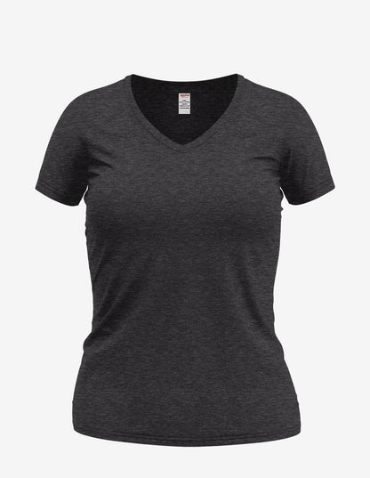 Basic Solid Heather V-Neck Tee