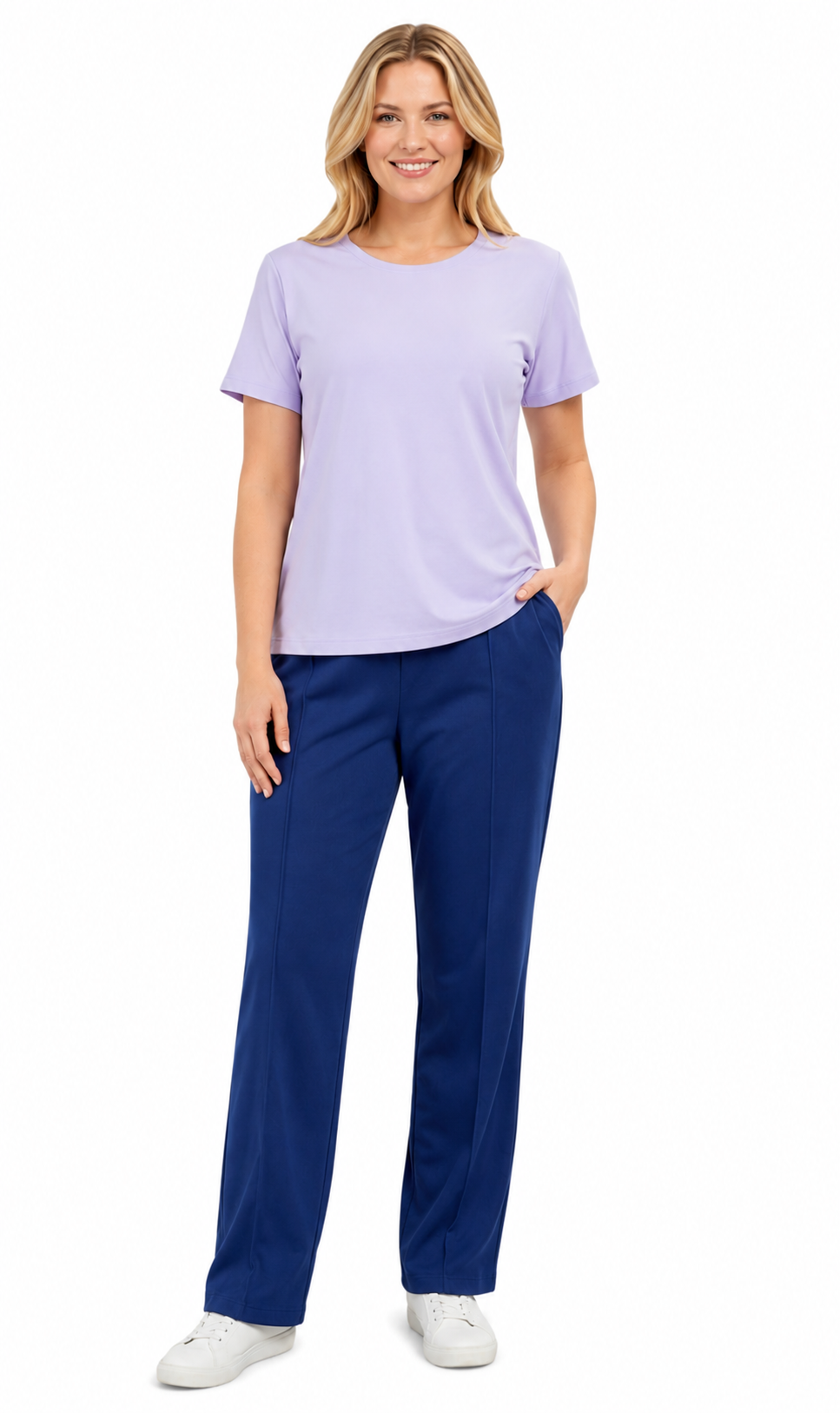 Short Sleeve Crew Neck Tee Cotton Blend
