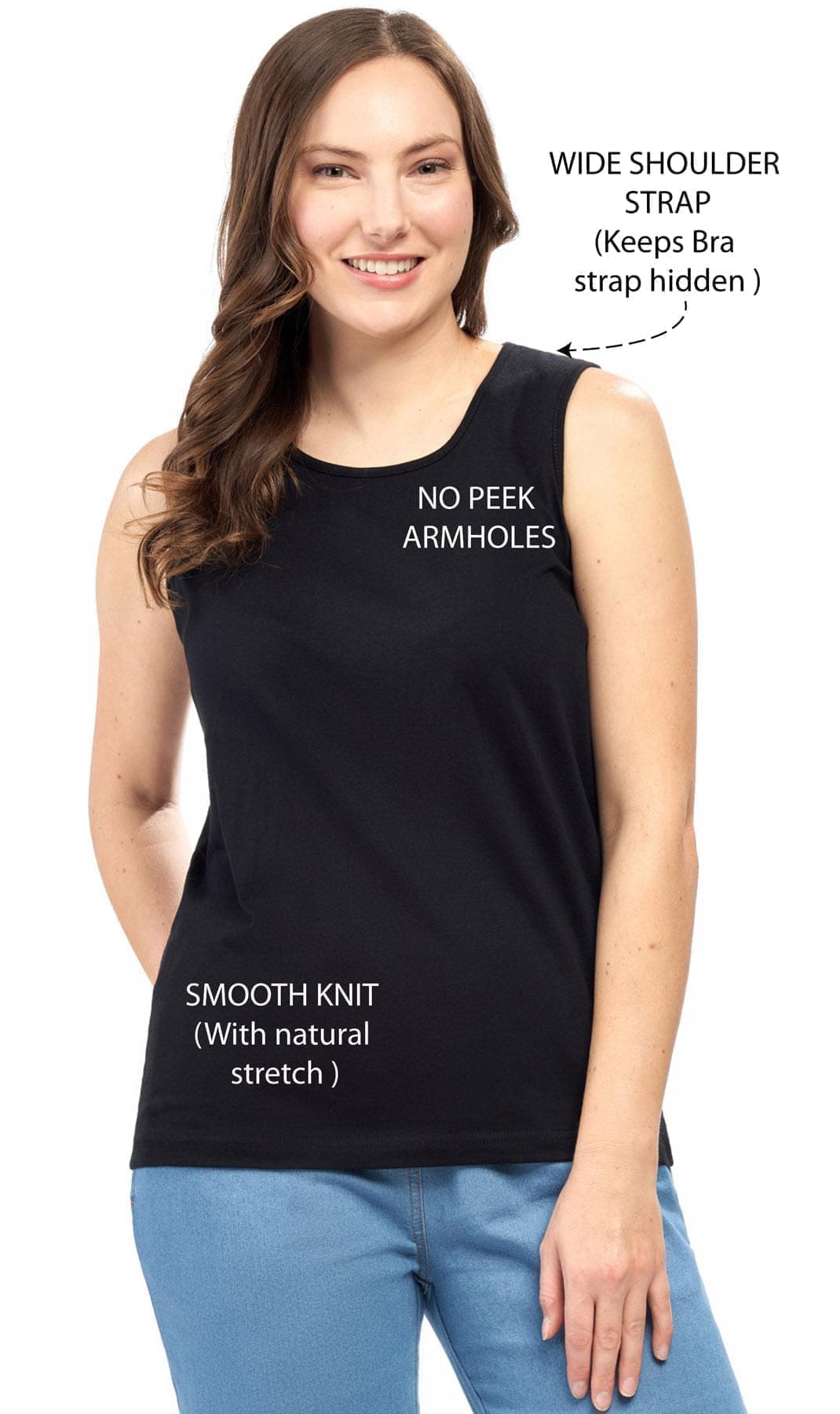 Classic Sleeveless Tank Cotton Blend