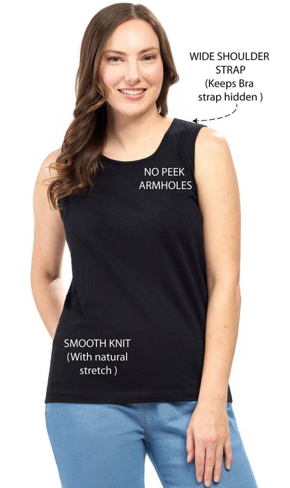 Classic Sleeveless Tank Cotton Blend