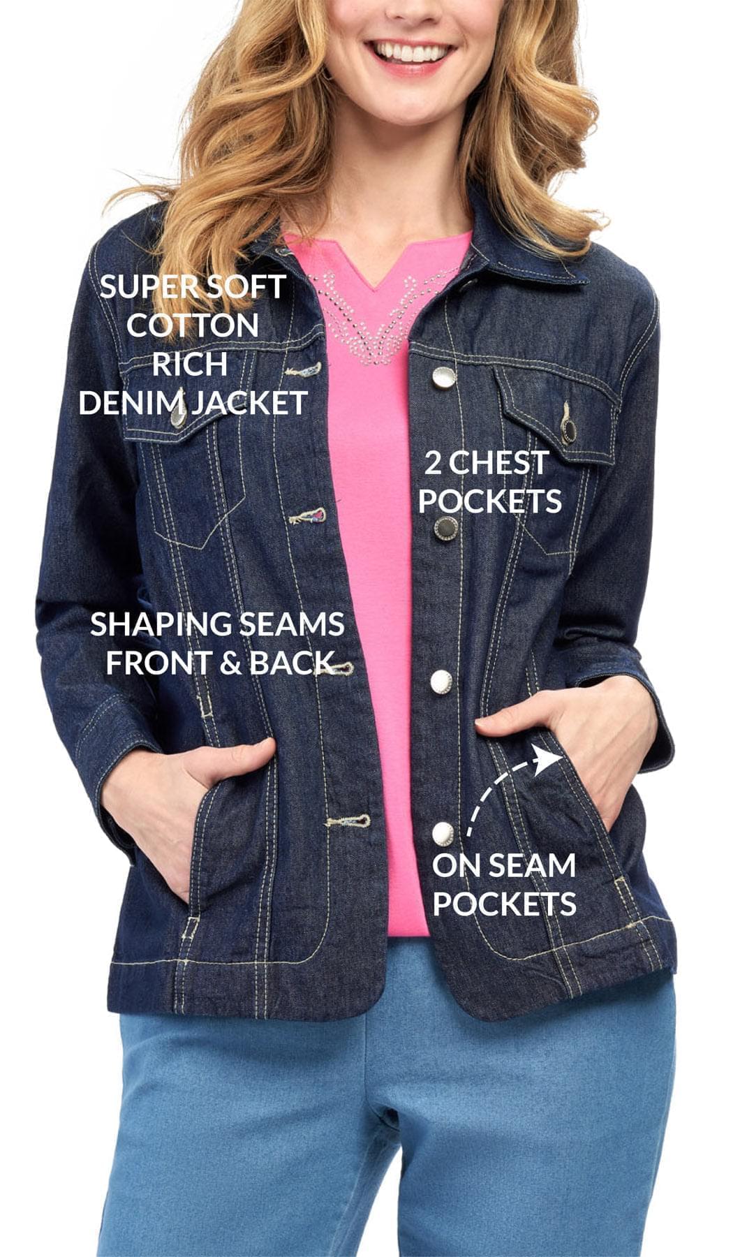 Classic Button Front Denim Jacket