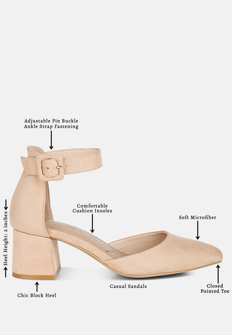 Pointed Toe Block Heel D'orsay