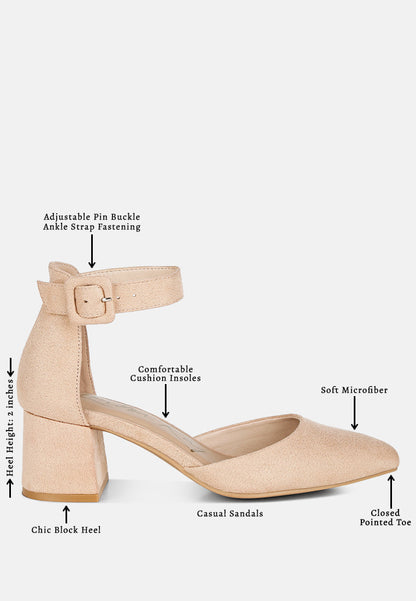 Pointed Toe Block Heel D'orsay