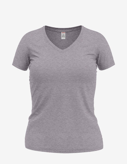 Basic Solid Heather V-Neck Tee