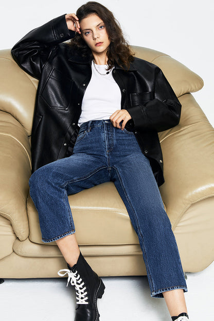 Manhattan Straight Ankle Jeans