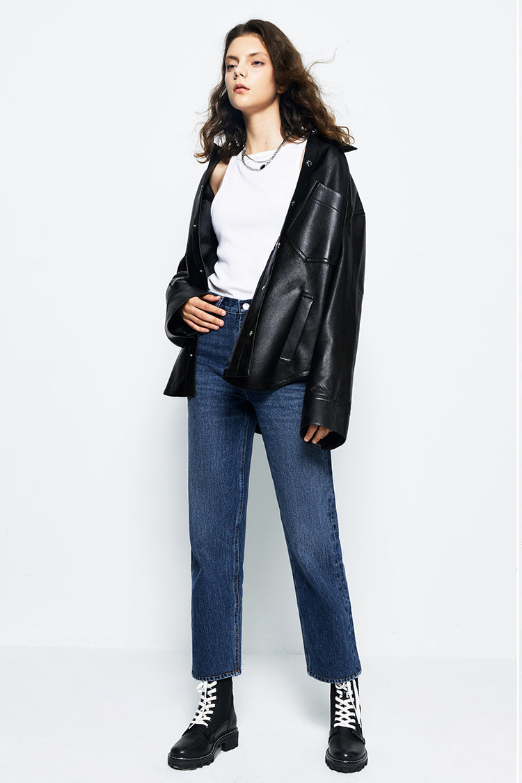 Manhattan Straight Ankle Jeans