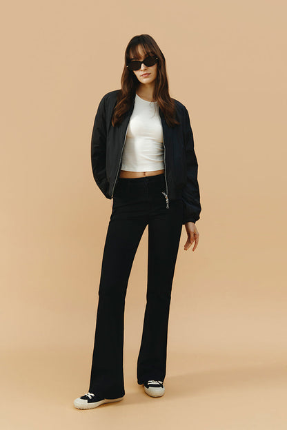 Vintage High Rise Flare Stretch Jeans