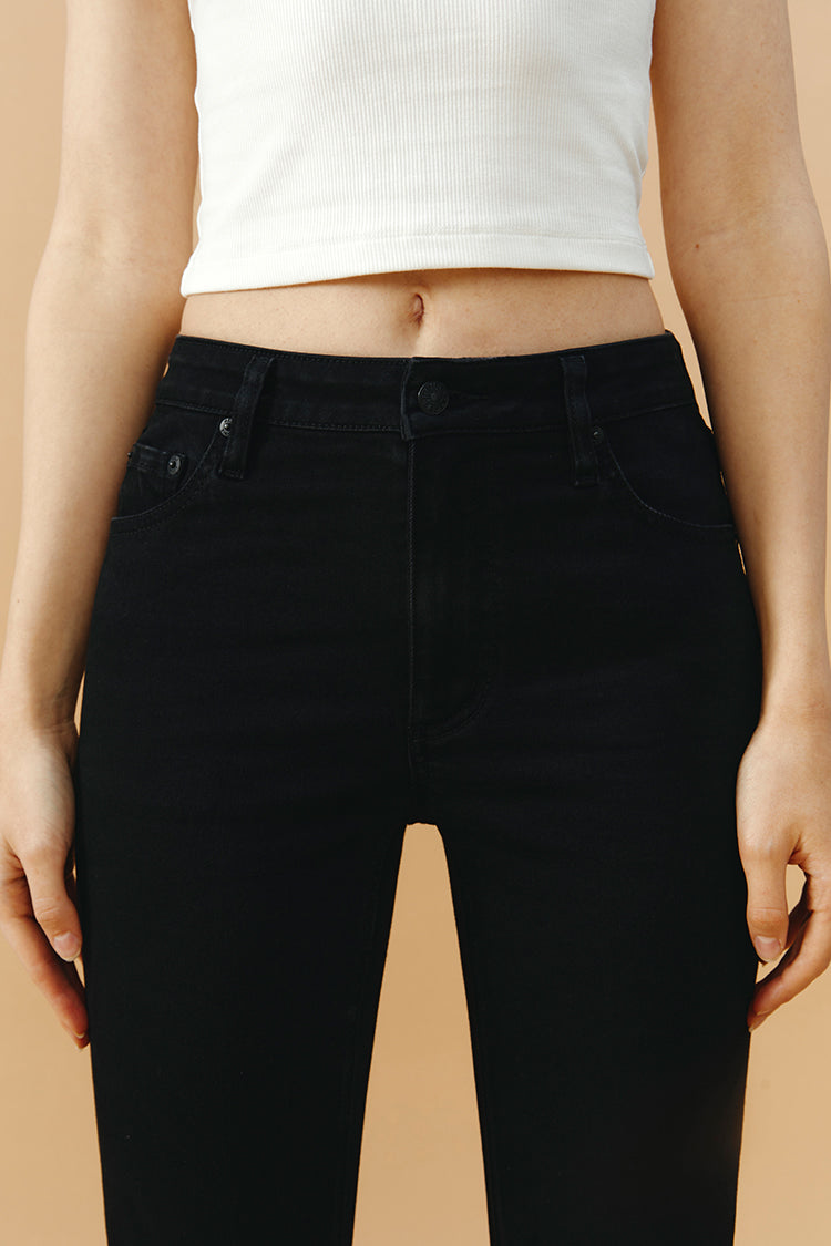Vintage High Rise Flare Stretch Jeans