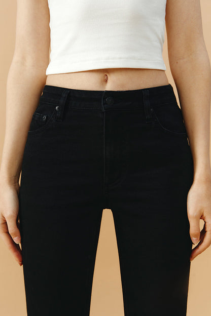 Vintage High Rise Flare Stretch Jeans