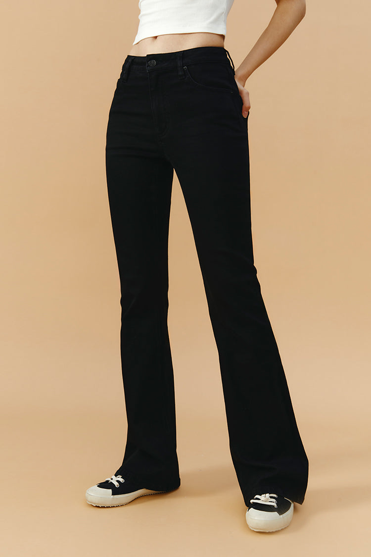 Vintage High Rise Flare Stretch Jeans