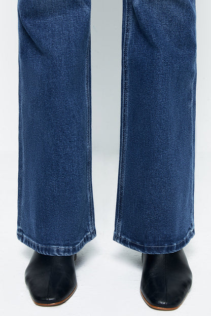 Vintage High Rise Flare Stretch Jeans