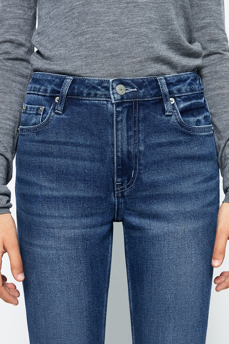 Vintage High Rise Flare Stretch Jeans