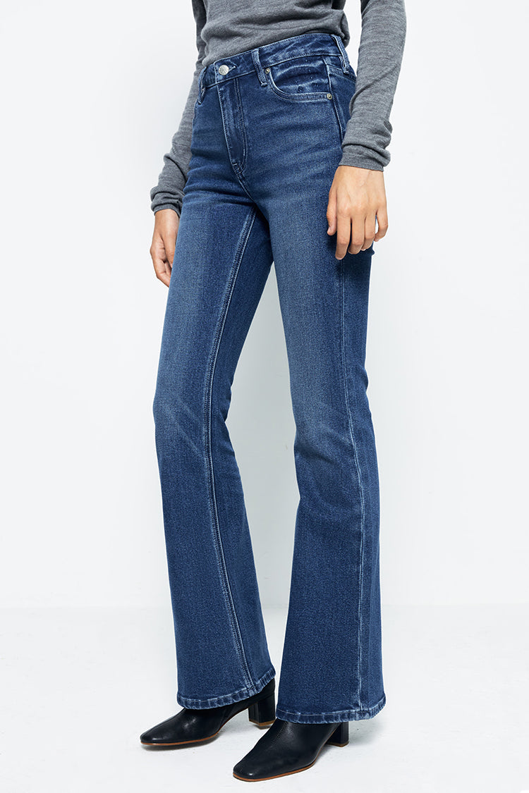Vintage High Rise Flare Stretch Jeans