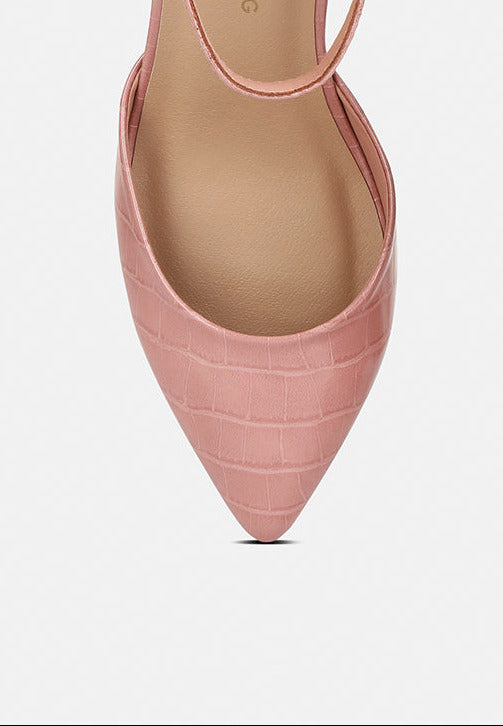 Sling Block Heel Pump
