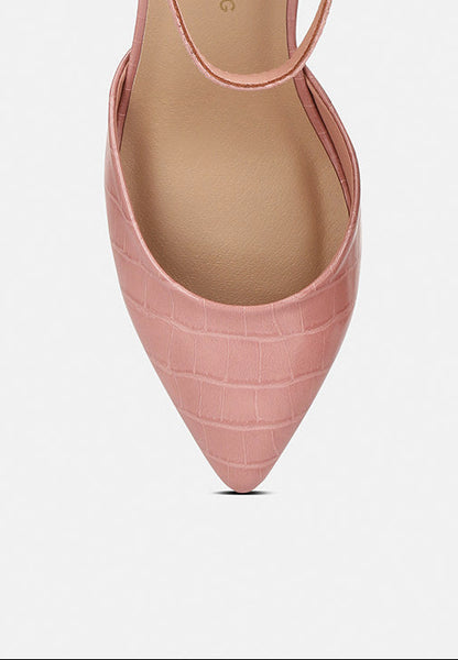 Sling Block Heel Pump